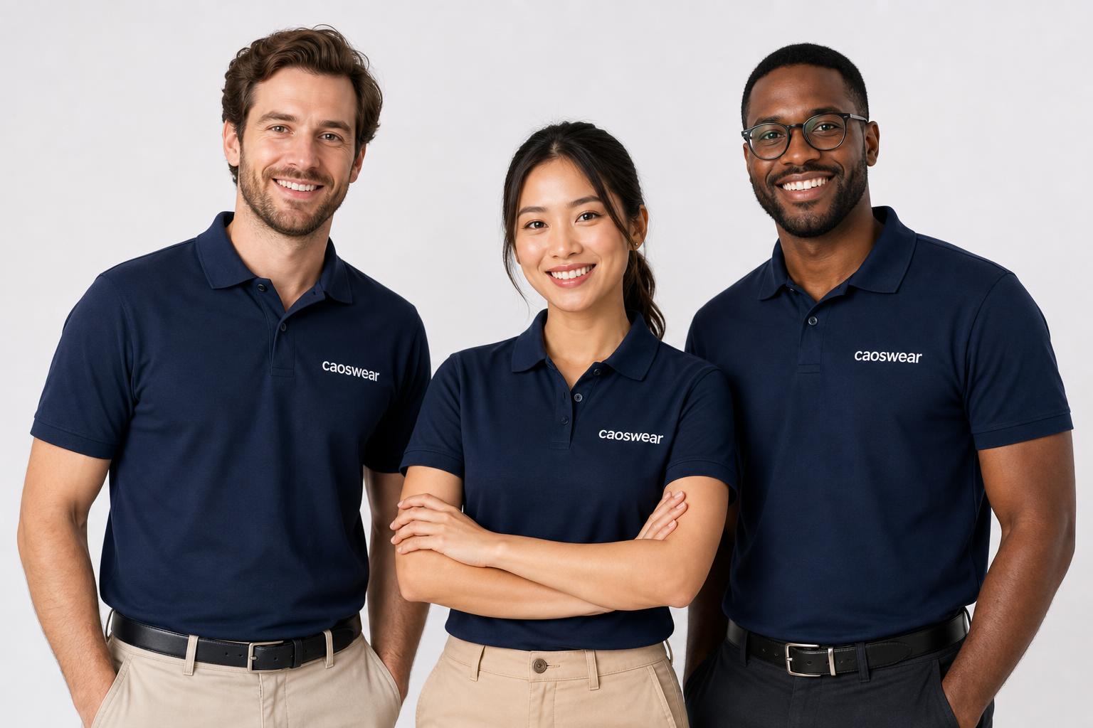 Team in caoswear polos